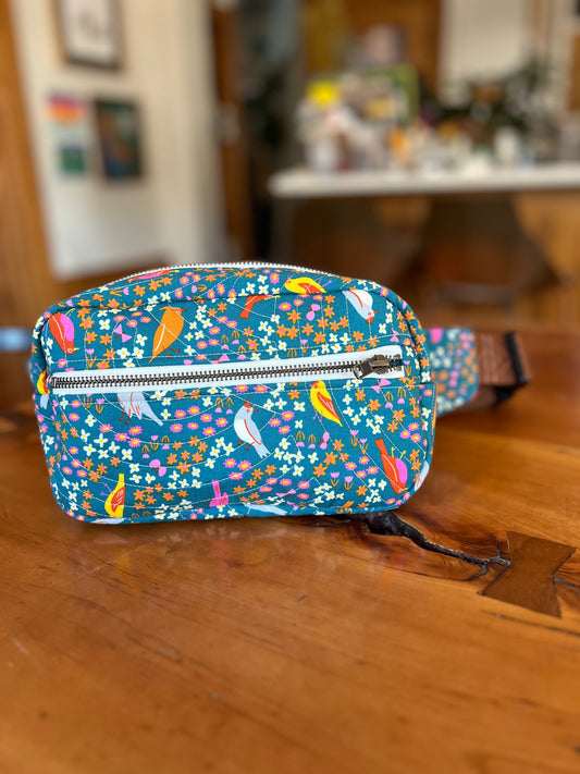 Crossbody Bag: Blue Birds