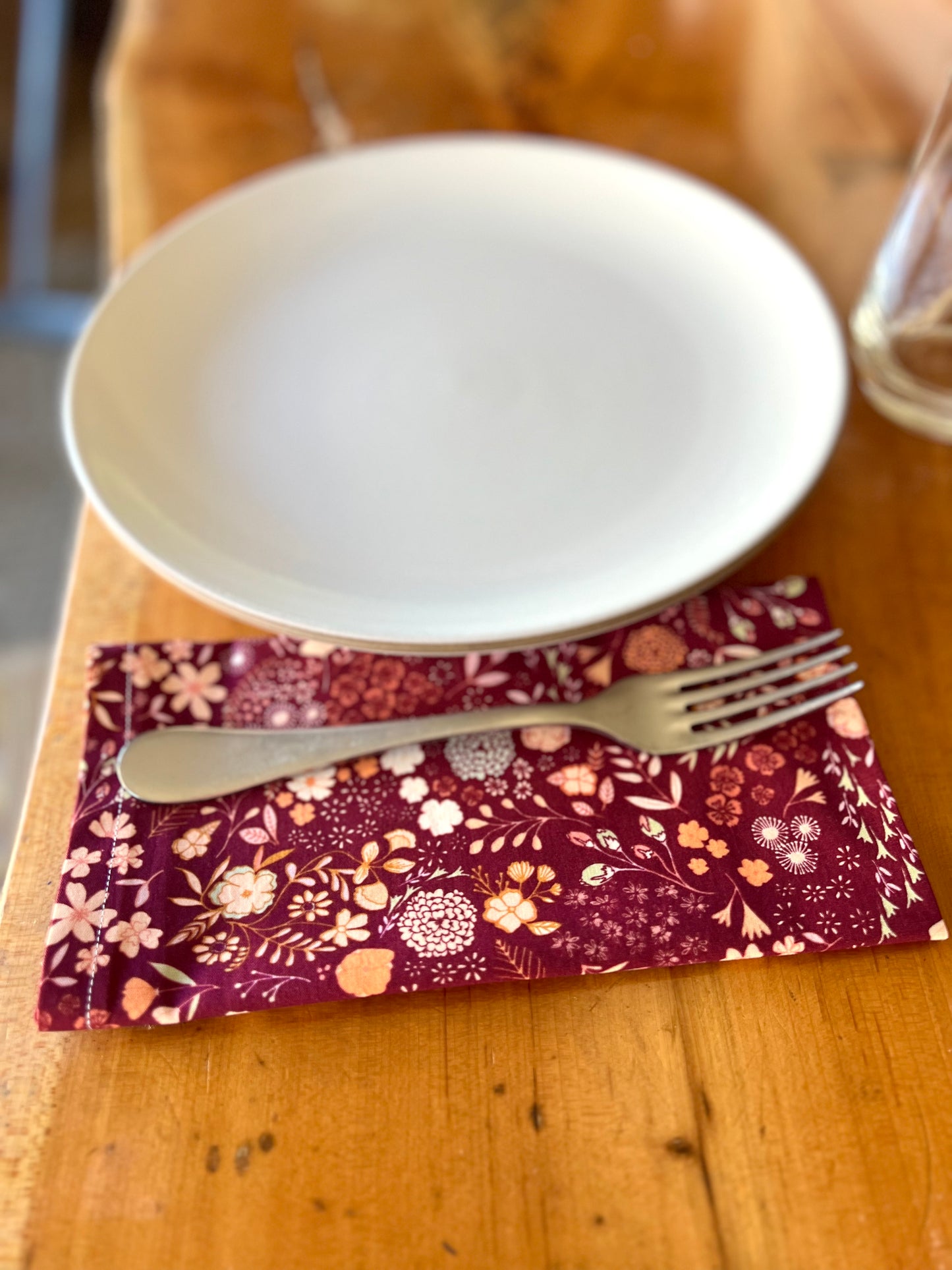 2 Magenta Meadow Napkins