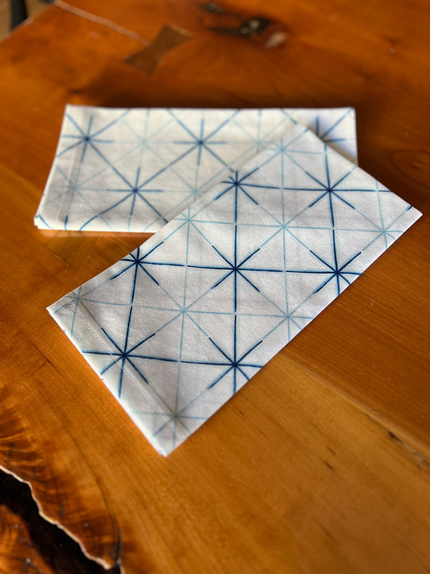 2 Sashiko Inspired Napkins