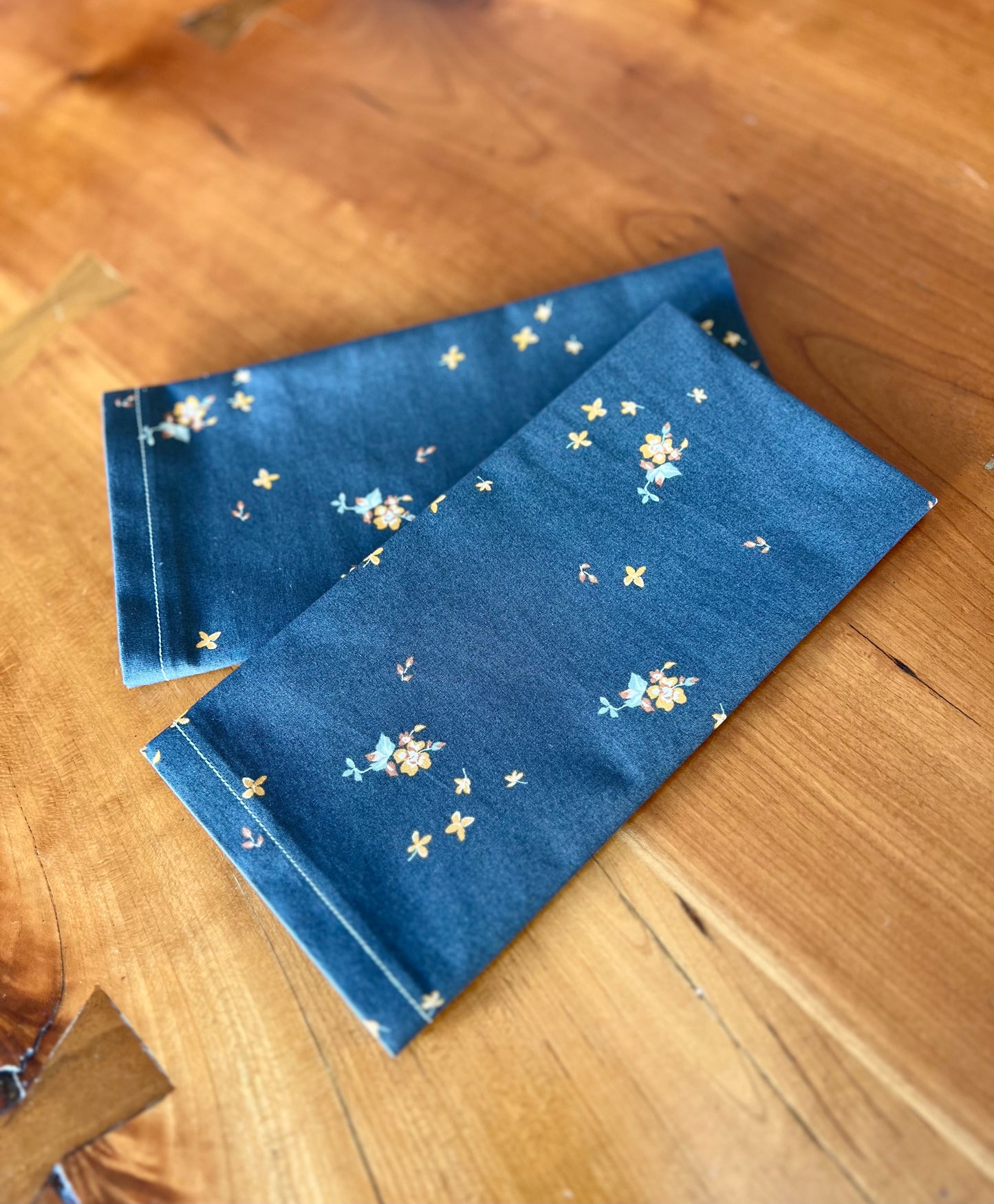 2 Autumn Blossoms Cloth Napkins