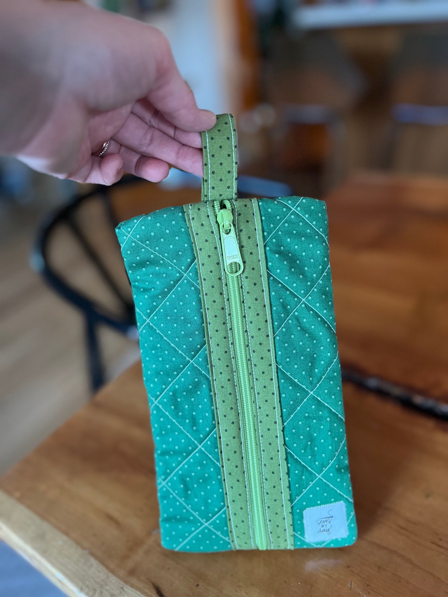 Medium Pouch: Green on Green
