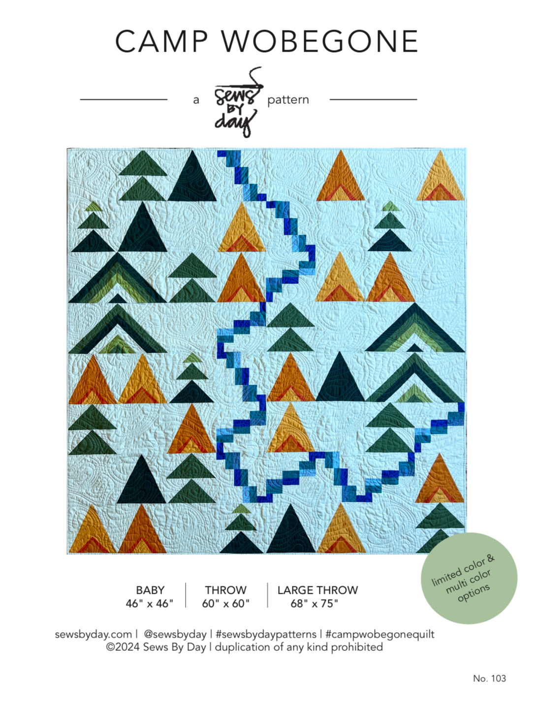 Camp Wobegone Quilt : PDF Download