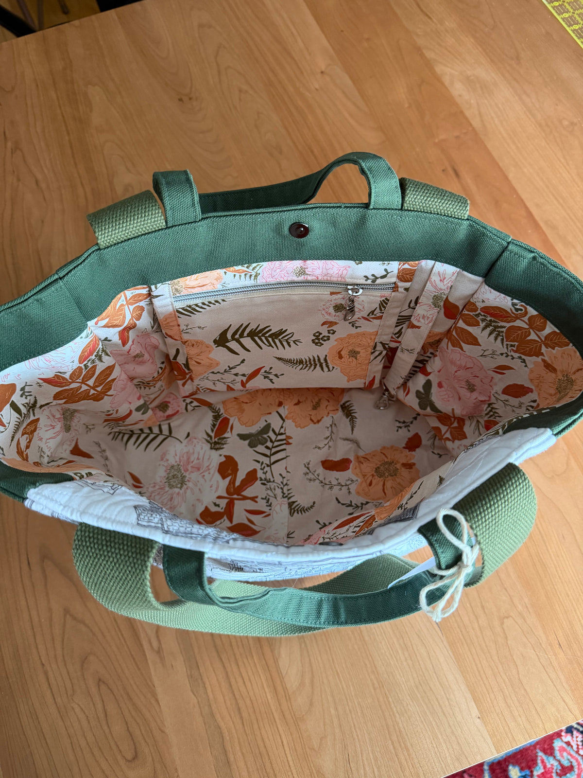 Everyday Tote: Green with SF Homes Front