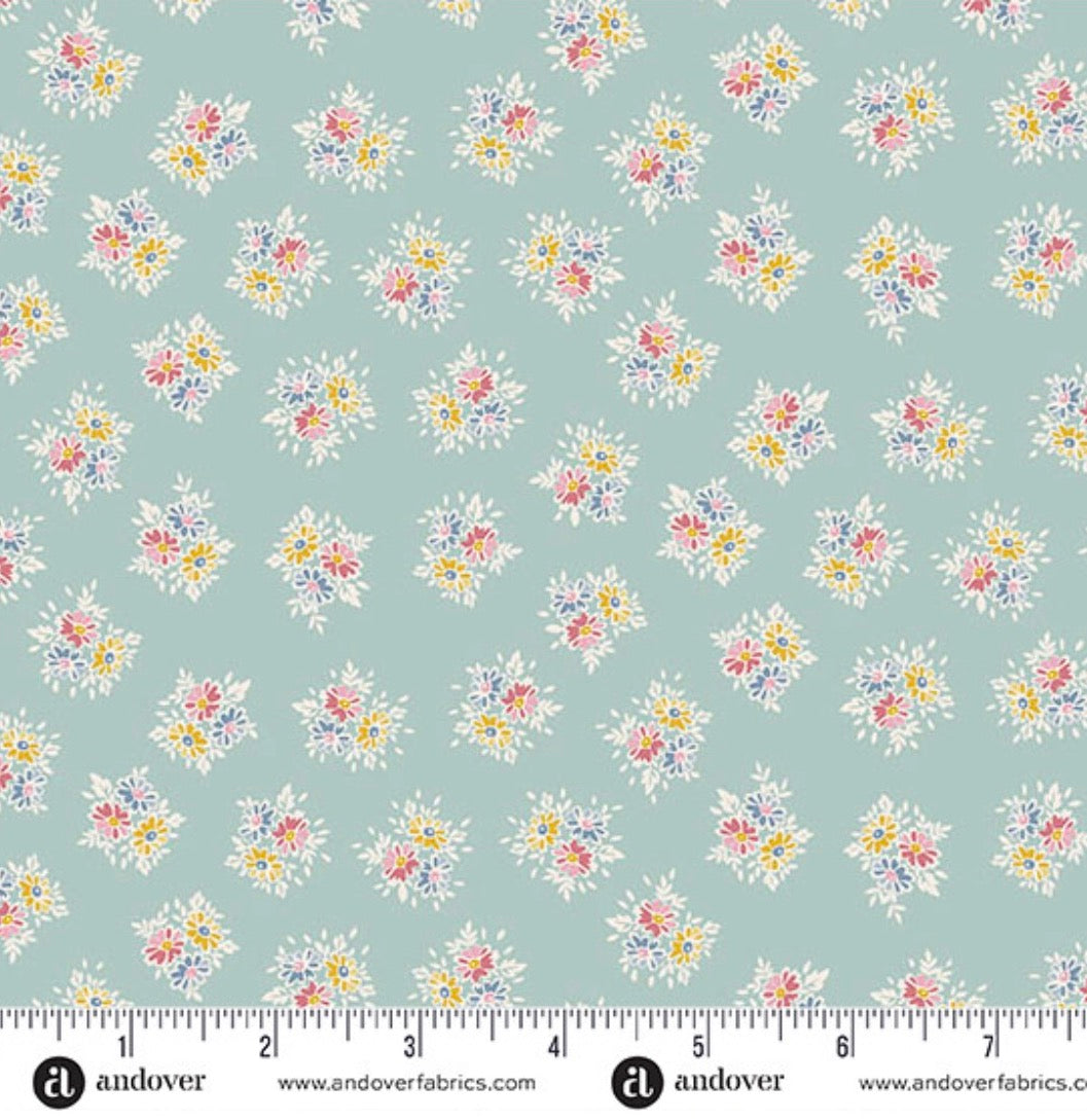 Petite Fleur (Blue Multi) : Andover Fabric