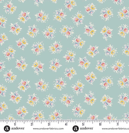 Petite Fleur (Blue Multi) : Andover Fabric