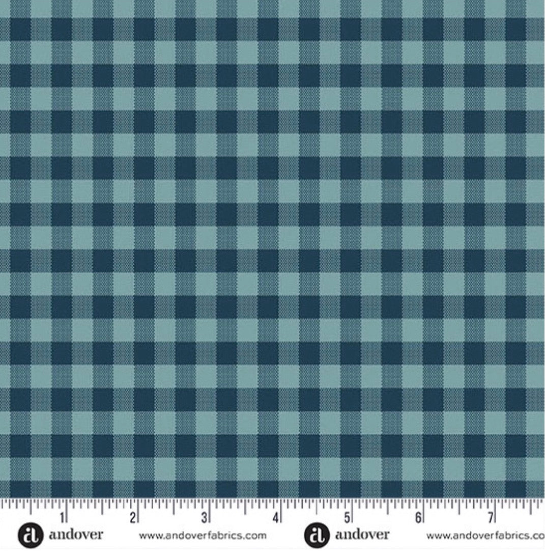 Quintessential (Aqua Check) : Andover Fabrics