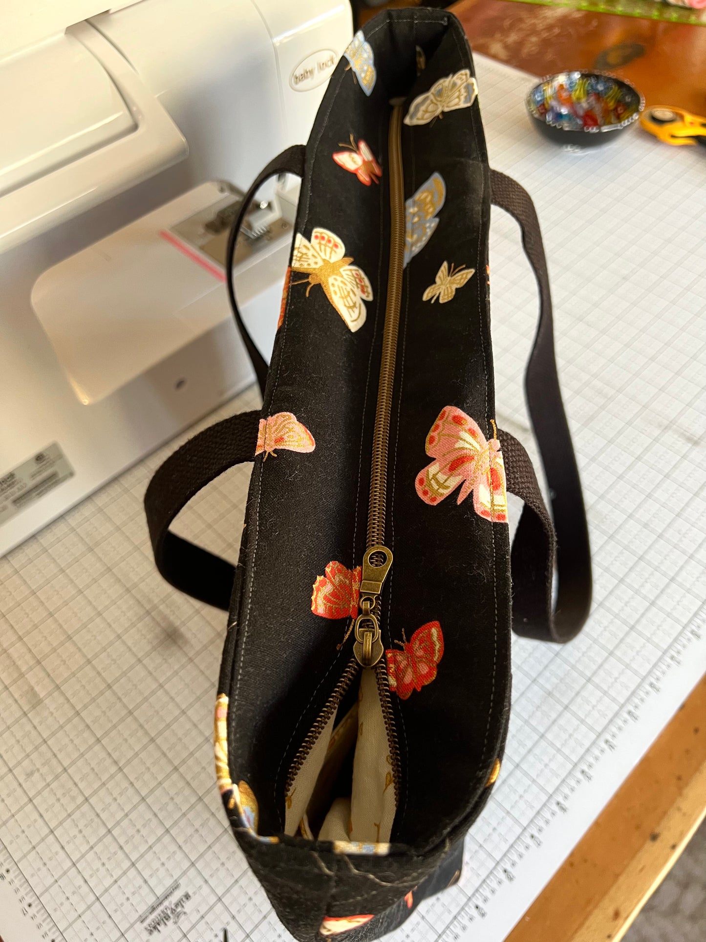 Tote: Black Butterflies