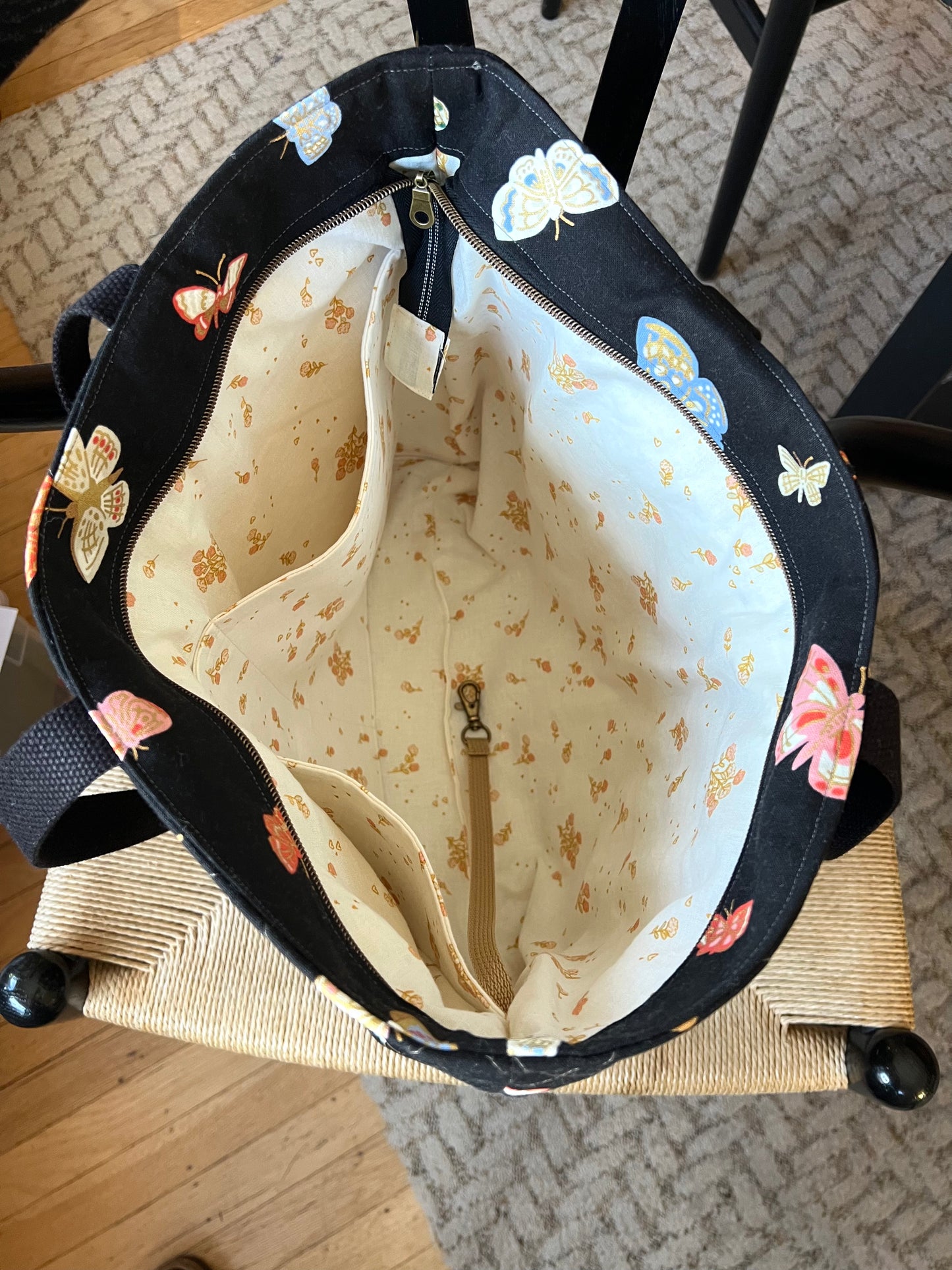 Tote: Black Butterflies