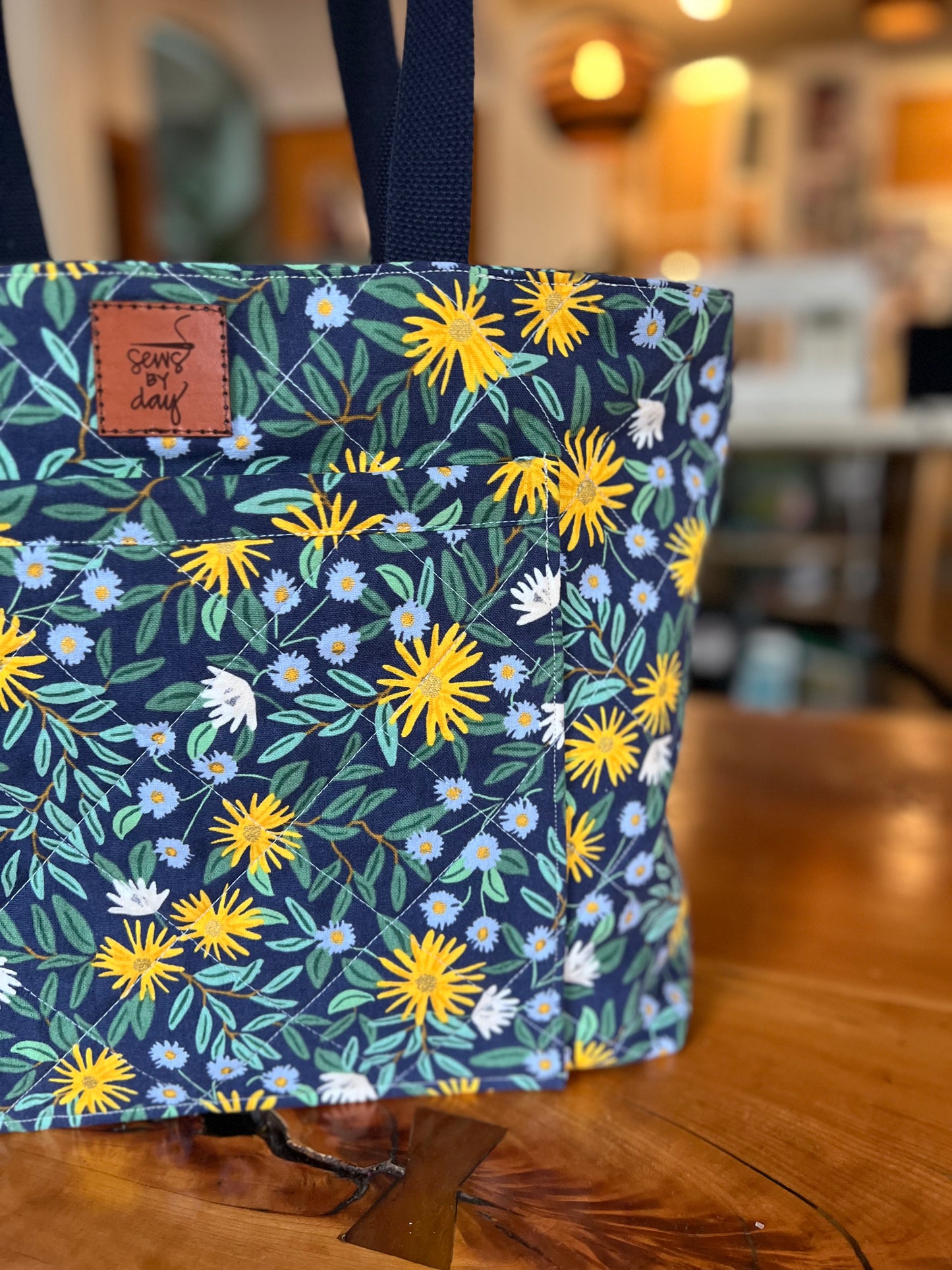 Tote: Navy Floral