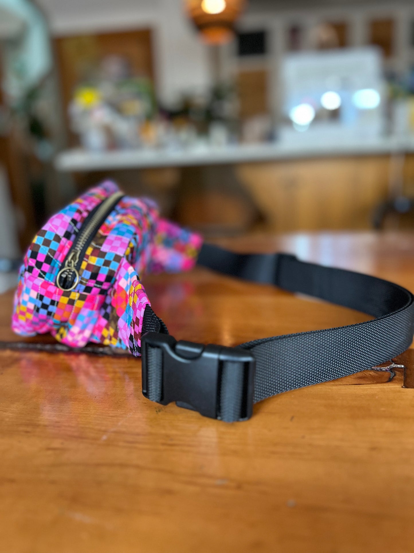 Crossbody Bag: Nine Patch Pink