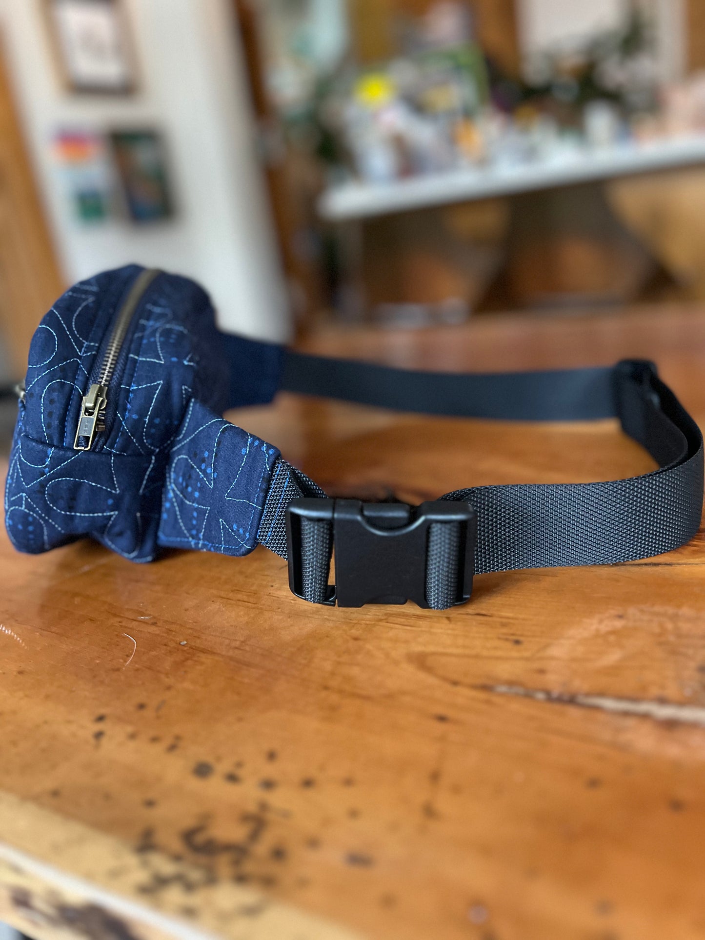 Crossbody Bag: Navy Geo Dots