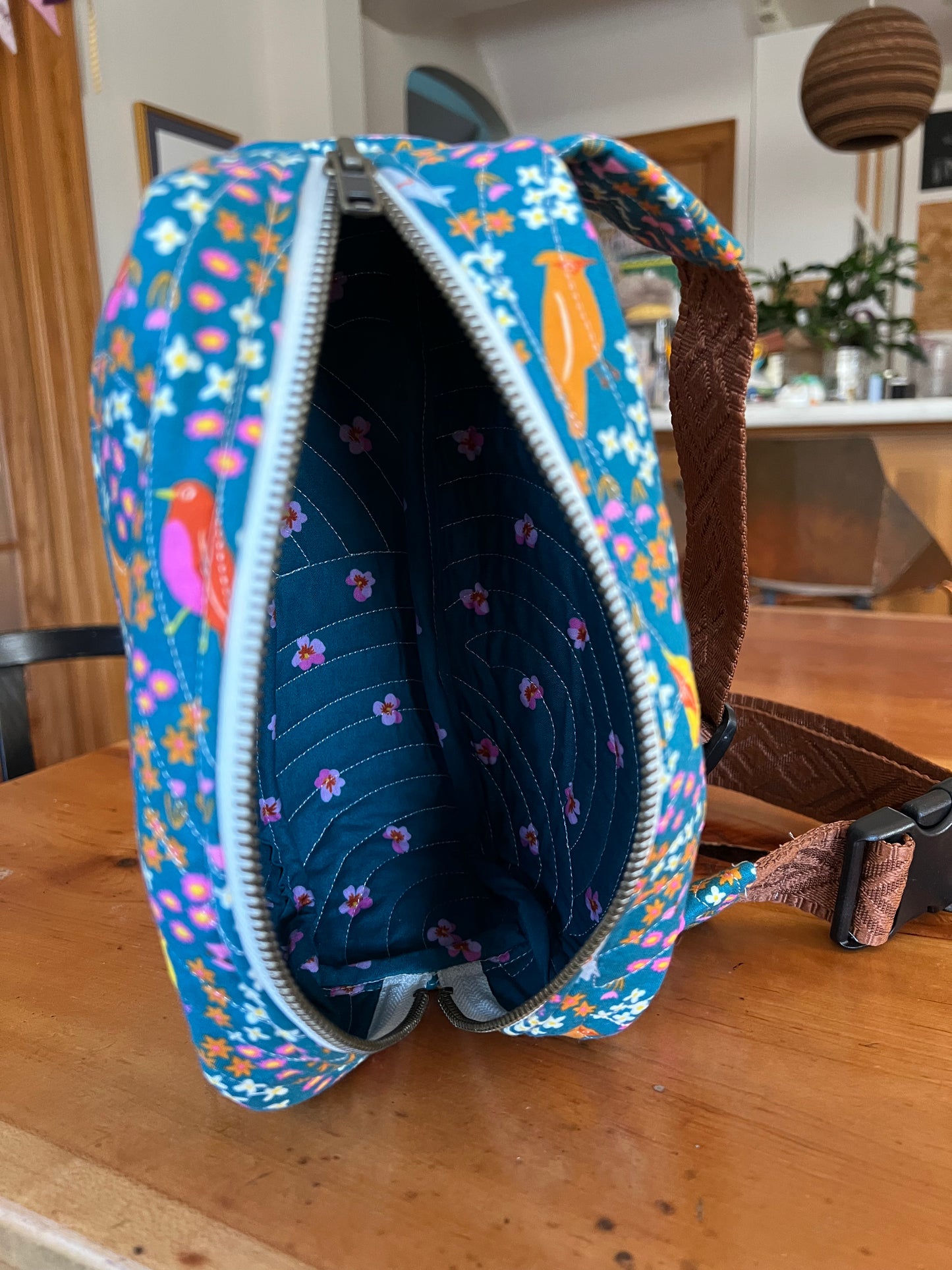 Crossbody Bag: Blue Birds