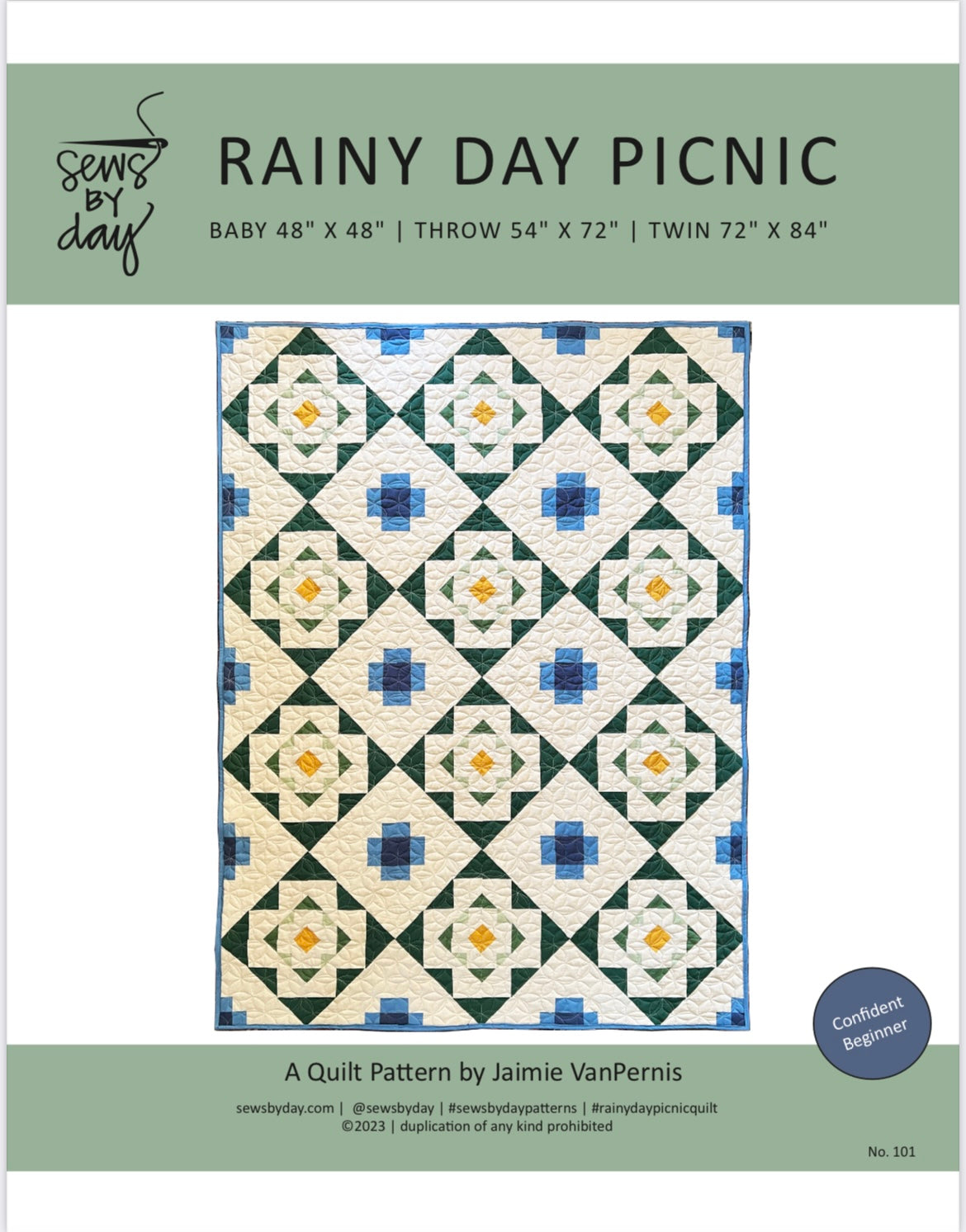 Rainy Day Picnic Quilt : PDF Download