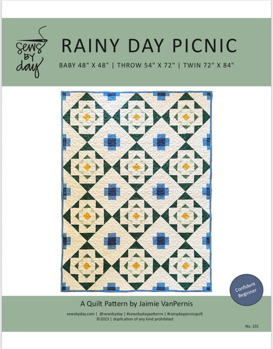 Rainy Day Picnic Quilt : PDF Download